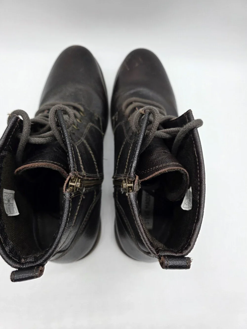 Steve Madden Brown Lace-Up Leather‎ Combat Boots Men's Size 12